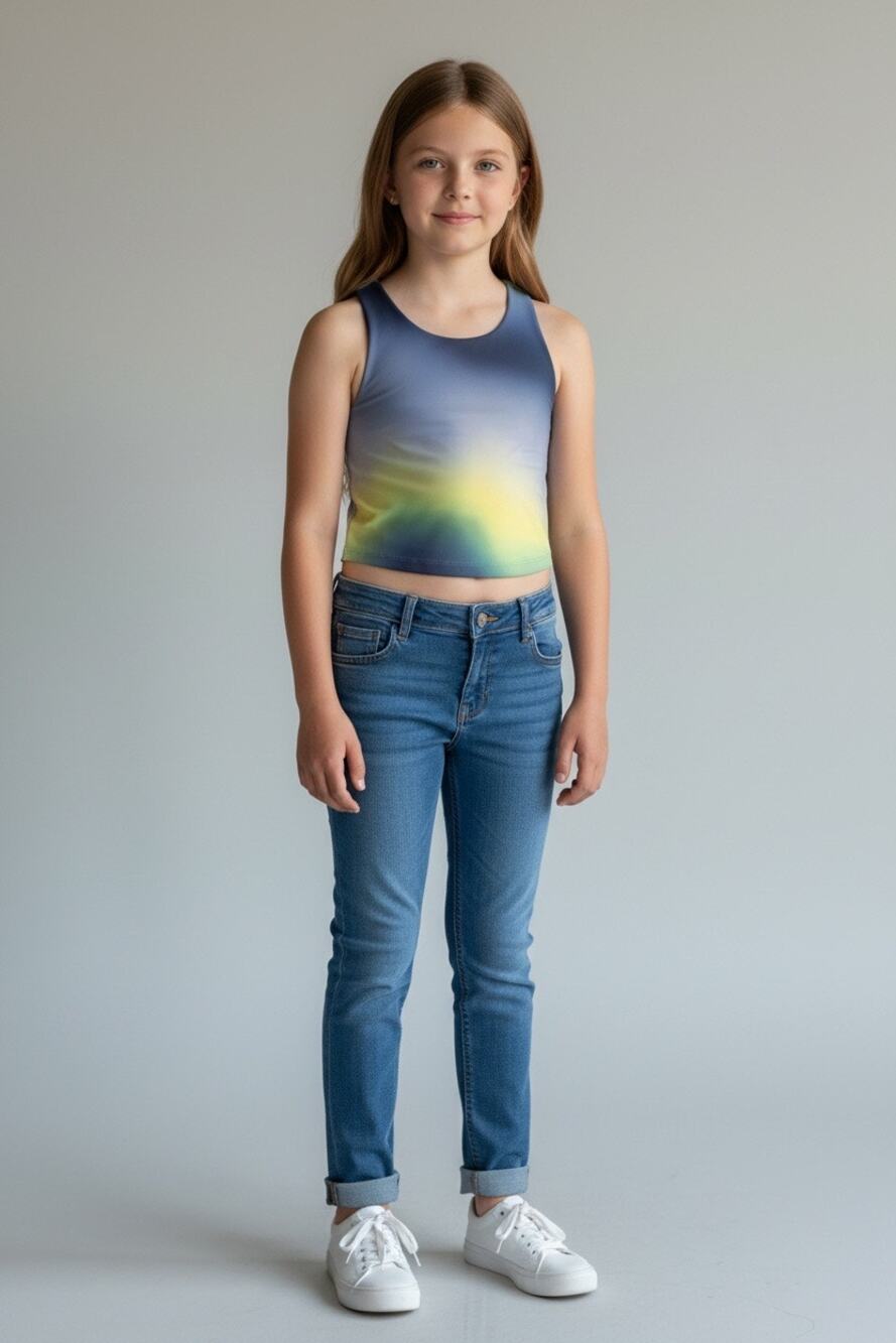 Old Navy Active Girls L 10-12 PowerSoft Ombre Racerback Athletic Tank Top